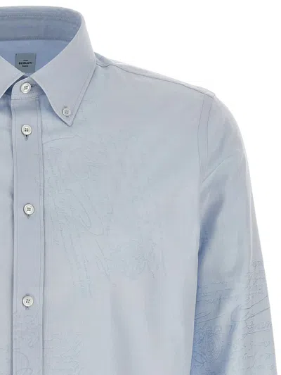 Shop Berluti 'scritto Alessandro' Shirt In Blue
