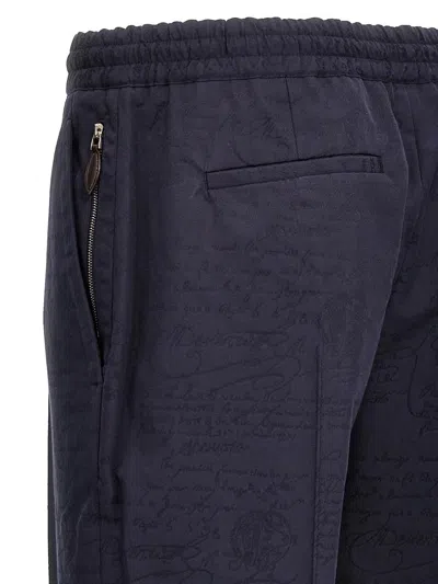 Shop Berluti 'scritto' Pants In Blue
