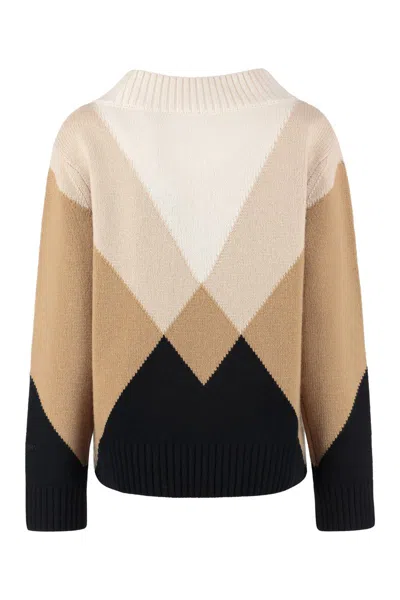 Shop Burberry Cashmere Sweater In Multicolor