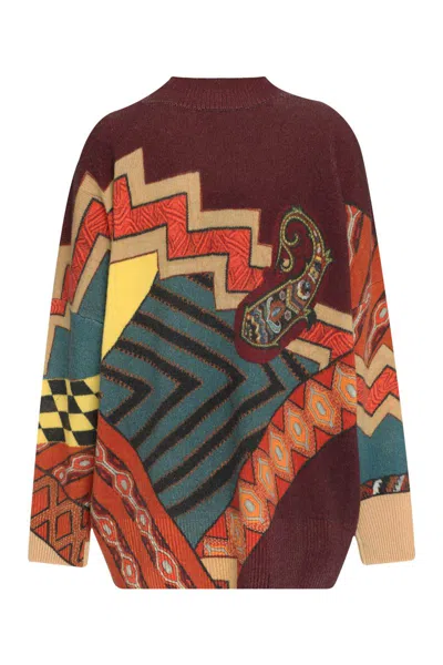 Shop Etro Virgin Wool Sweater In Multicolor