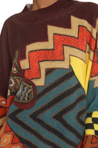 Shop Etro Virgin Wool Sweater In Multicolor