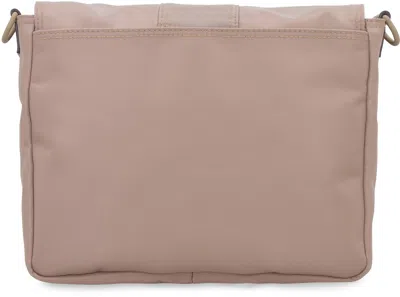 Shop Fendi Baguette Nylon Messenger Bag In Beige