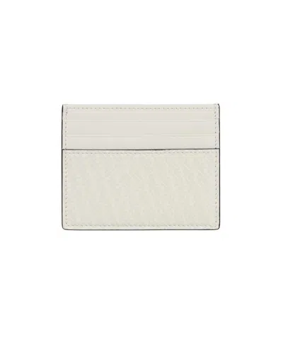 Shop Fendi Leather Card Holder In White