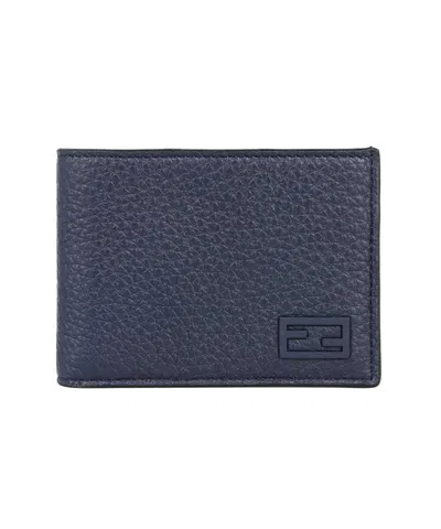 Shop Fendi Us Dollar Baguette Wallet In Blue