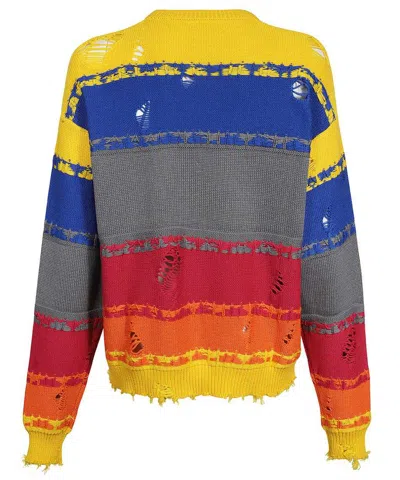 Shop Gcds Long Sleeve Crew-neck Sweater In Multicolor