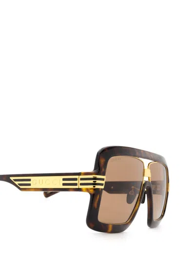 Shop Gucci Eyewear Sunglasses In Havana