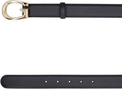 Shop Gucci Leather Belt With Buckle In Black