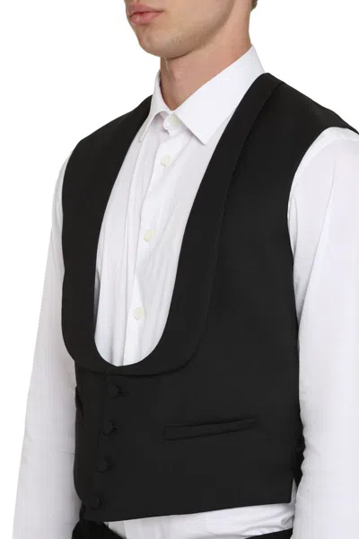 Shop Gucci Wool Vest In Black