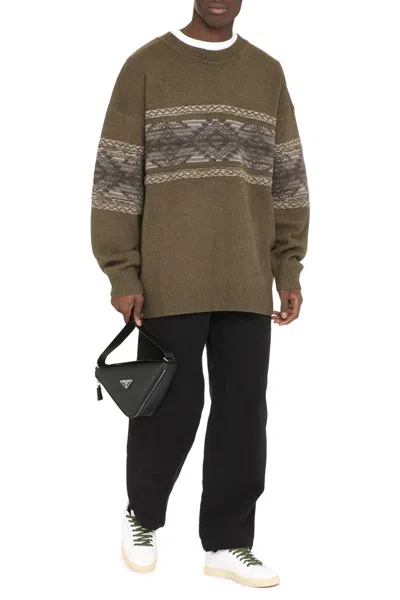 Shop Isabel Marant Alrick Crew-neck Wool Sweater In Brown