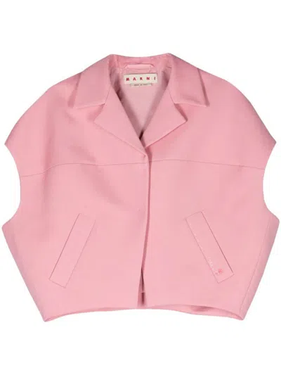 Shop Marni Jacket Clothing In Pink & Purple