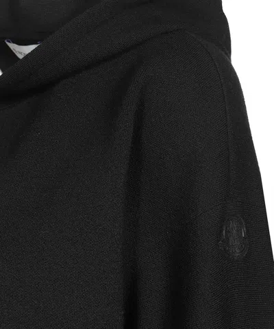 Shop Moncler Knitted Full Zip Hoodie In Black