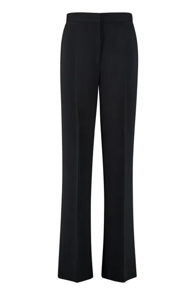 Shop Stella Mccartney Twill Tailored Trousers In Black