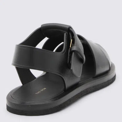 Shop The Row Black Leather Fisherman Sandals