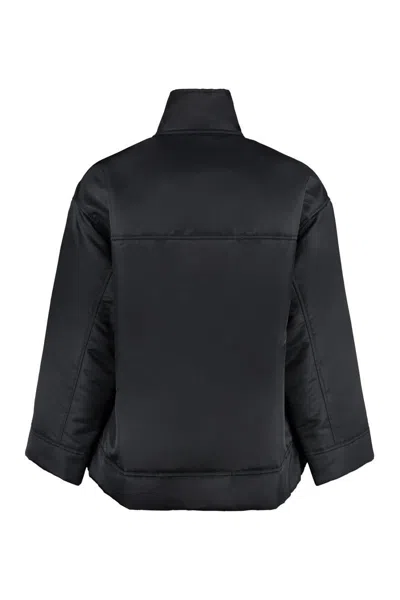 Shop Valentino Techno Fabric Jacket In Black