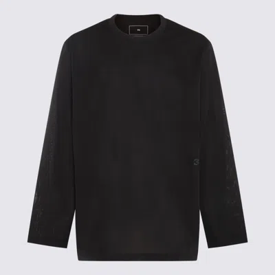 Shop Y-3 Adidas Black Cotton T-shirt