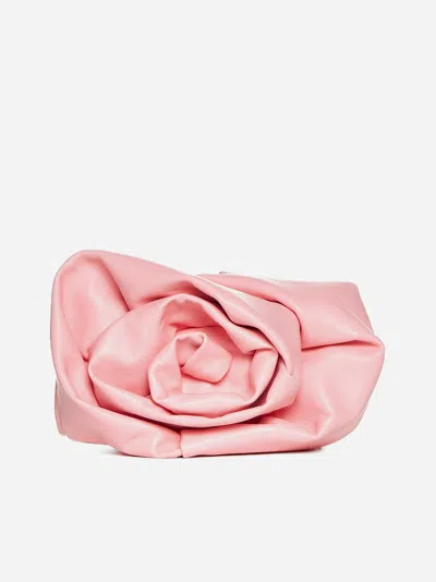 Shop Burberry Rose Nappa Leather Clutch Bag In Candy