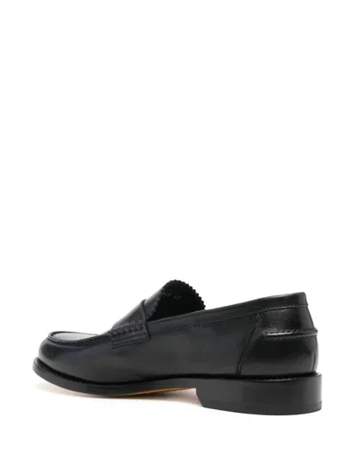 Shop Doucal's Penny Loafer Shoes In Blue