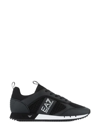 Shop Ea7 Sneakers In Black+white