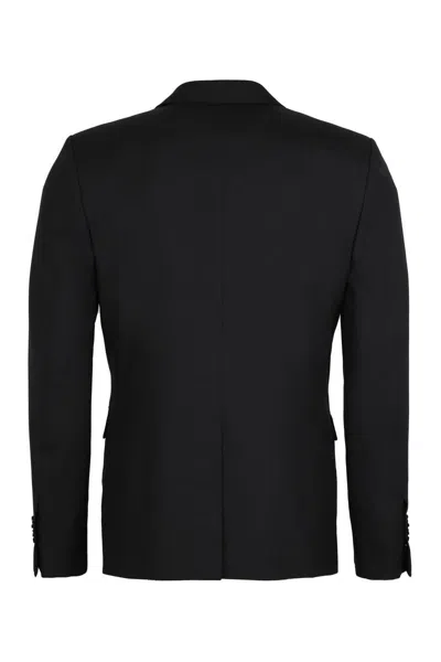 Shop Fendi Single-breasted Two Button Jacket In Black