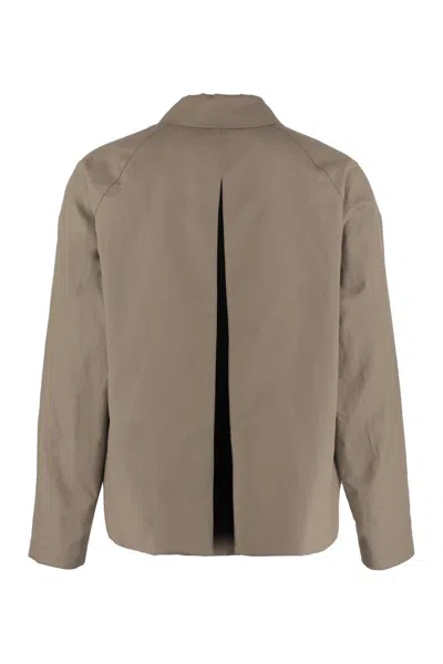 Shop Fendi Techno Fabric Jacket In Turtledove