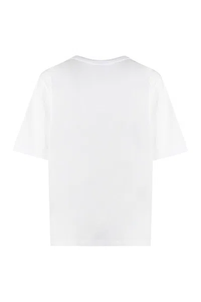 Shop Maison Kitsuné Cotton Crew-neck T-shirt In White