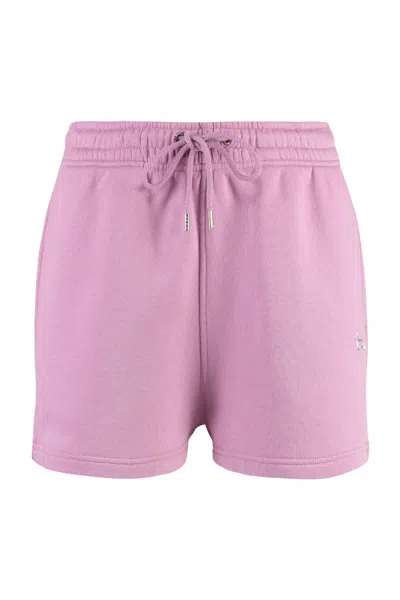 Shop Maison Kitsuné Cotton Shorts In Pink