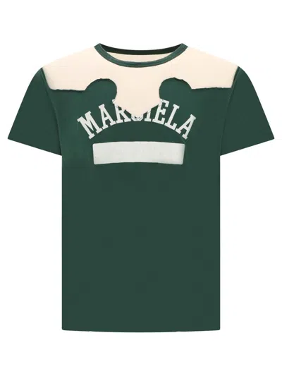 Shop Maison Margiela Décortiqué T-shirt In Green