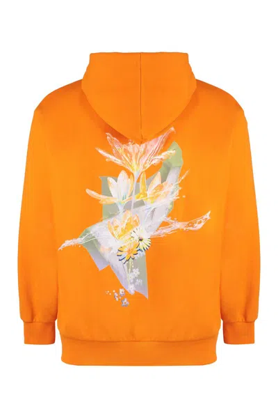 Shop Mcm Cotton Hoodie In Orange