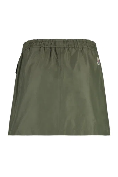 Shop Moncler Taffetà Mini-skirt In Green