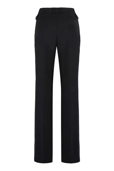 Shop Pt01 Virgin Wool Trousers In Black