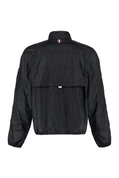 Shop Thom Browne Nylon Windbreaker-jacket In Black