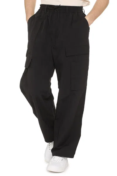 Shop Y-3 Adidas Technical Fabric Pants In Black