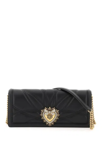 Shop Dolce & Gabbana 'devotion' Baguette Bag In Nero