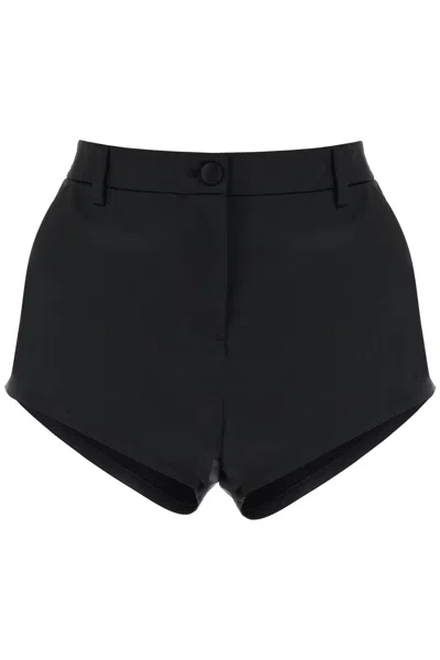 Shop Dolce & Gabbana Satin Shorts For A In Black