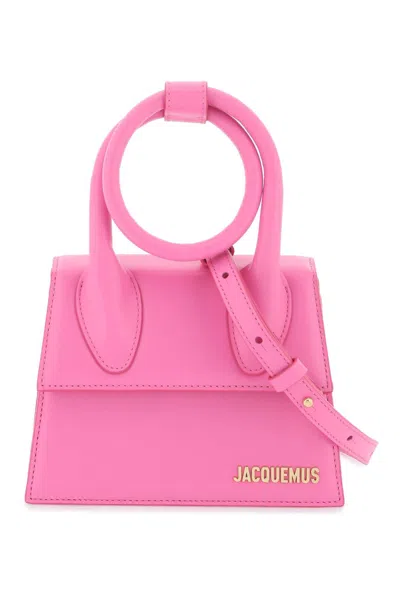 Shop Jacquemus Le Chiquito Noeud Bag In Rosa