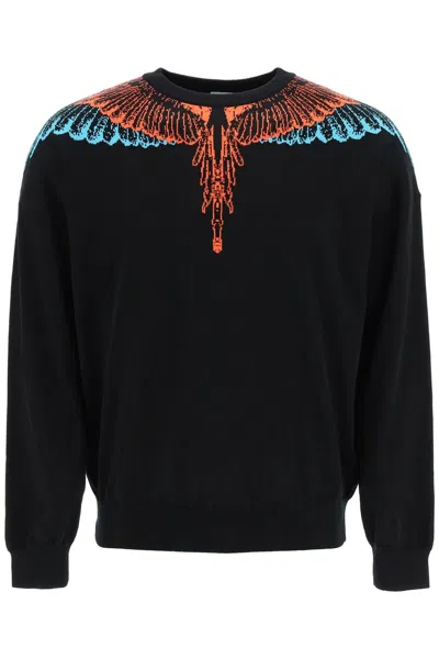 Shop Marcelo Burlon County Of Milan Icon Wings Cotton Sweater In Black