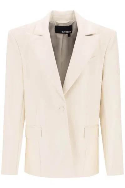 Shop Rotate Birger Christensen Oversized Blazer In Faux Leather In Mixed Colours