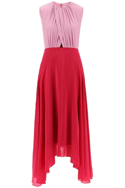 Shop Saloni "maxi Silk Divya Dress In Pink