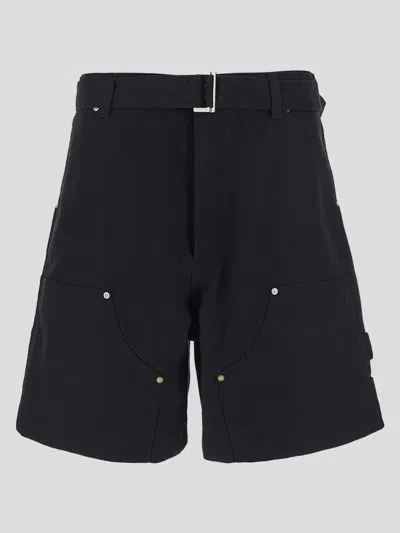 Shop Sacai X Carhartt Wip Shorts In Black