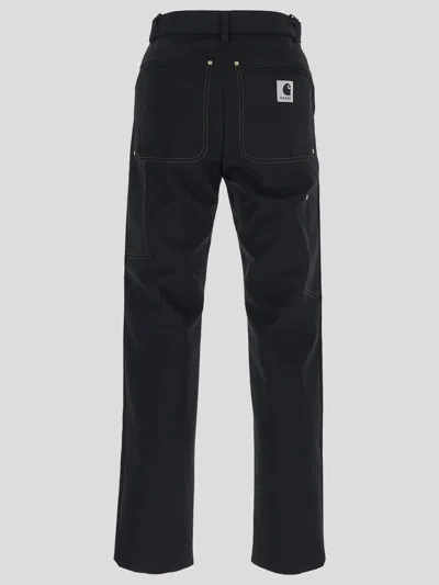 Shop Sacai X Carhartt Wip Sacaixcarhartt Trouser In Black