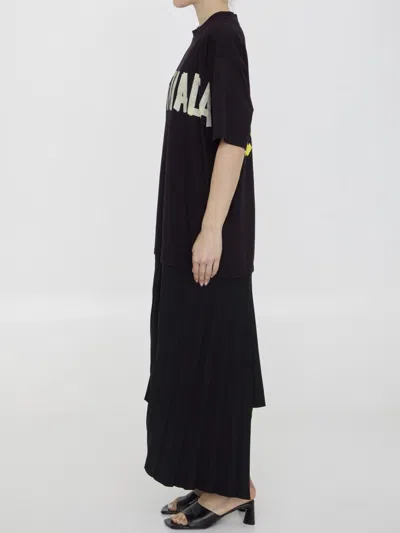 Shop Balenciaga Tape Type Dress In Black