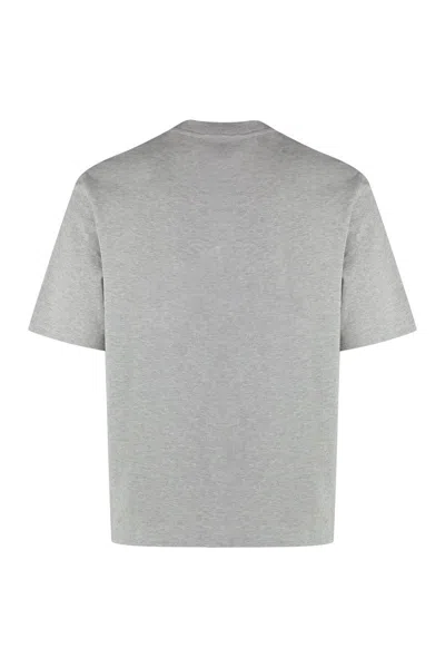 Shop Ami Alexandre Mattiussi Ami Paris Cotton Crew-neck T-shirt In Grey