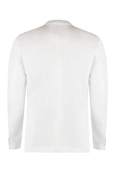 Shop Hugo Boss Boss Single-breasted Two-button Jacket In White