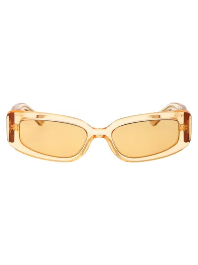 Dolce & Gabbana Eyewear Rectangular Frame Sunglasses In 3046/7 Orange Transparent