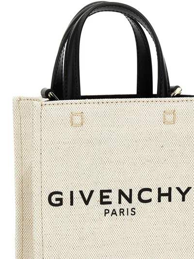 Shop Givenchy 'mini G Tote' Handbag In White/black