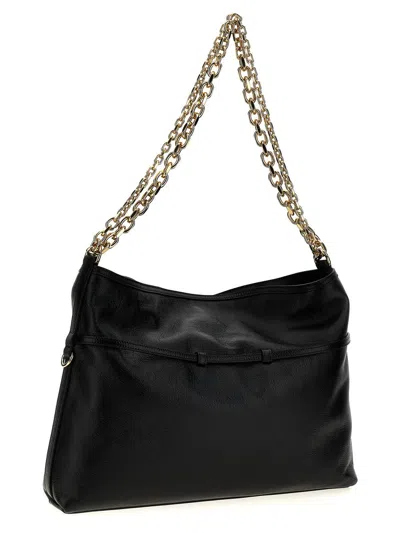 Shop Givenchy 'voyou Chain' Medium Shoulder Bag In Black