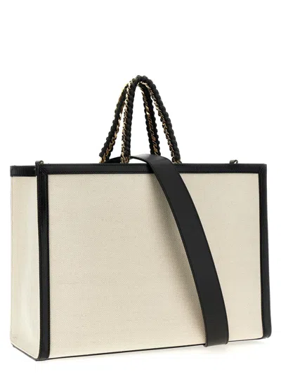 Shop Givenchy Medium 'g Tote' Shopping Bag In White/black