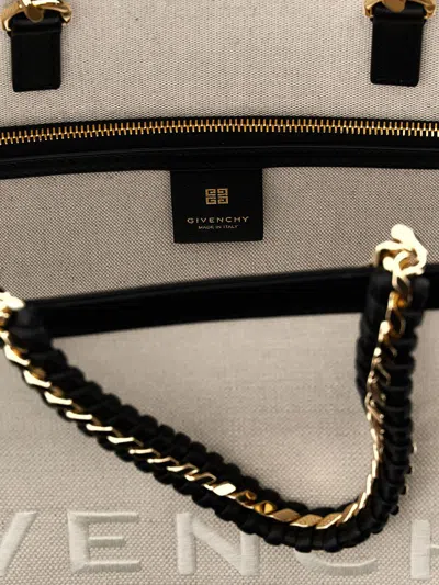 Shop Givenchy Medium 'g Tote' Shopping Bag In White/black