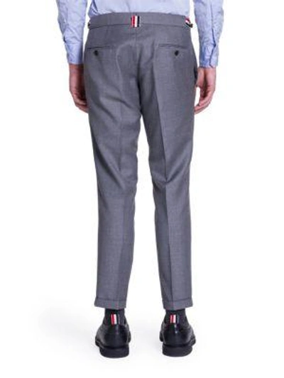 Shop Thom Browne Super 120s Plain Weave Wool Trousers In Grey