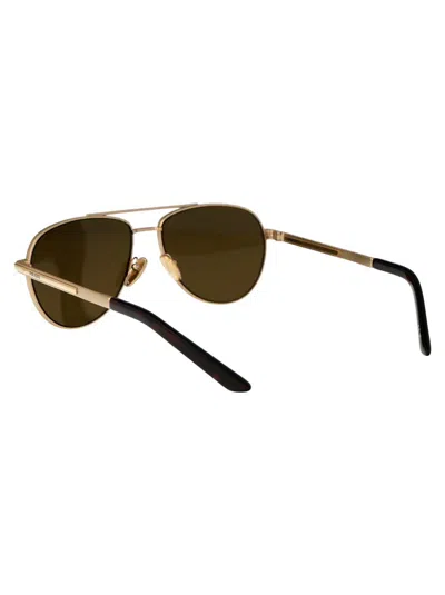 Shop Prada Sunglasses In 1bk01t Matte Gold
